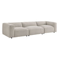 Canapé modulaire Auren 3 pièces en tissu bouclé ajouré