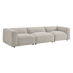 Canapé modulaire Auren 3 pièces en tissu bouclé ajouré