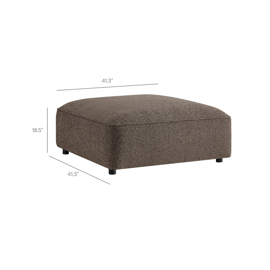 Sectionnel modulaire Auren 5 pièces en bouclé à treillis rembourré
