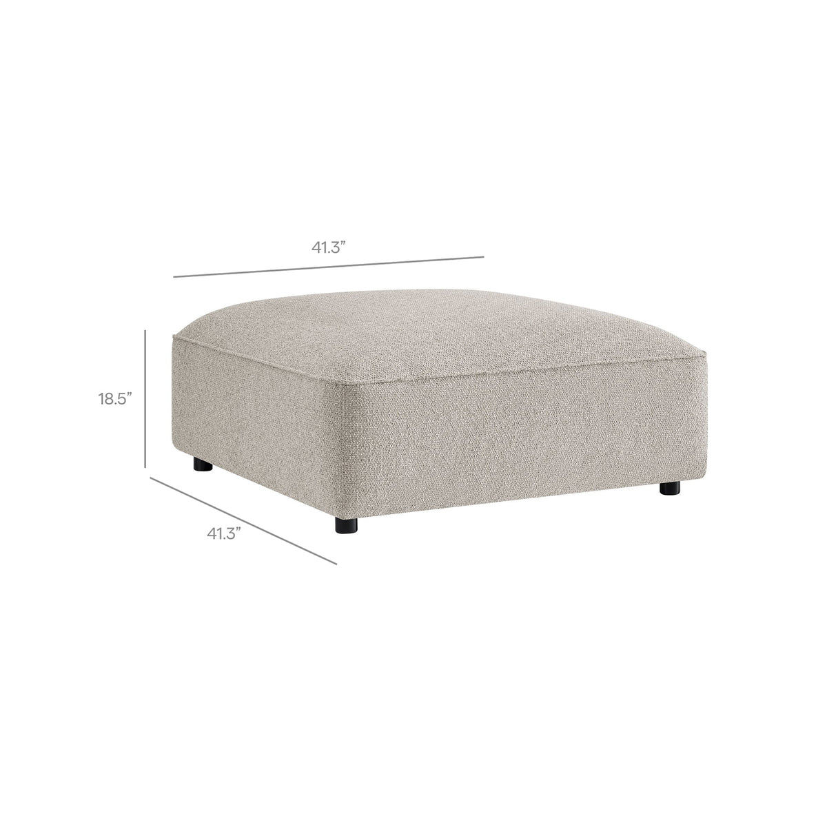 Sectionnel modulaire rembourré bouclé Auren 6 pièces à croisillons