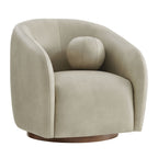 Fauteuil pivotant en cuir végétalien Holland