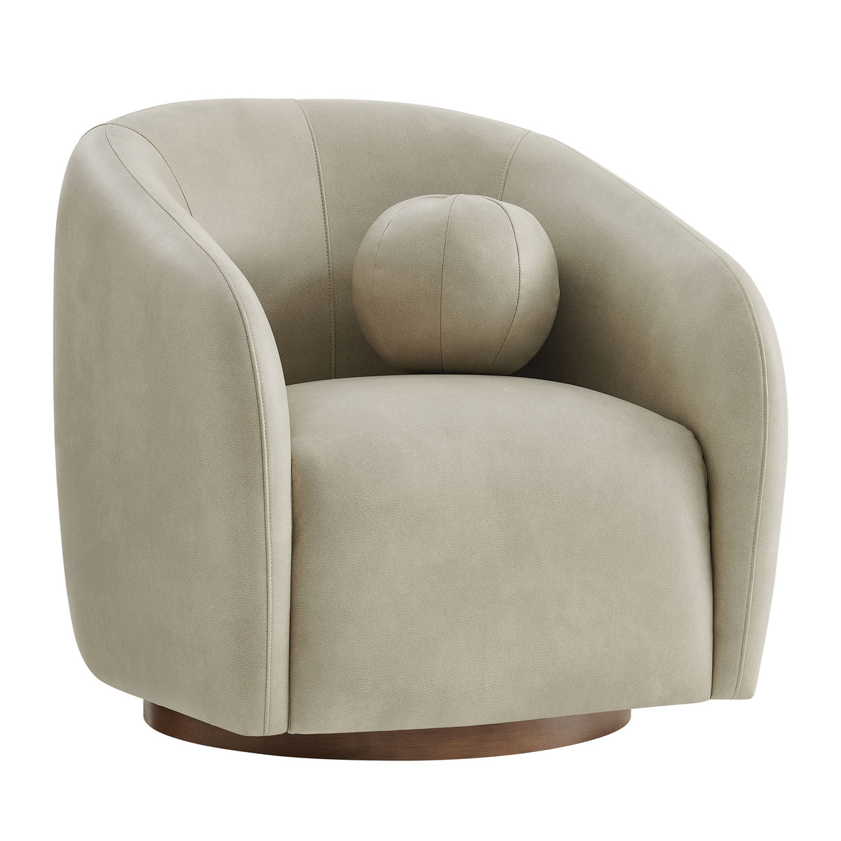 Fauteuil pivotant en cuir végétalien Holland