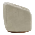 Fauteuil pivotant en cuir végétalien Holland