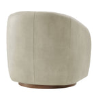 Fauteuil pivotant en cuir végétalien Holland