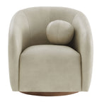 Fauteuil pivotant en cuir végétalien Holland