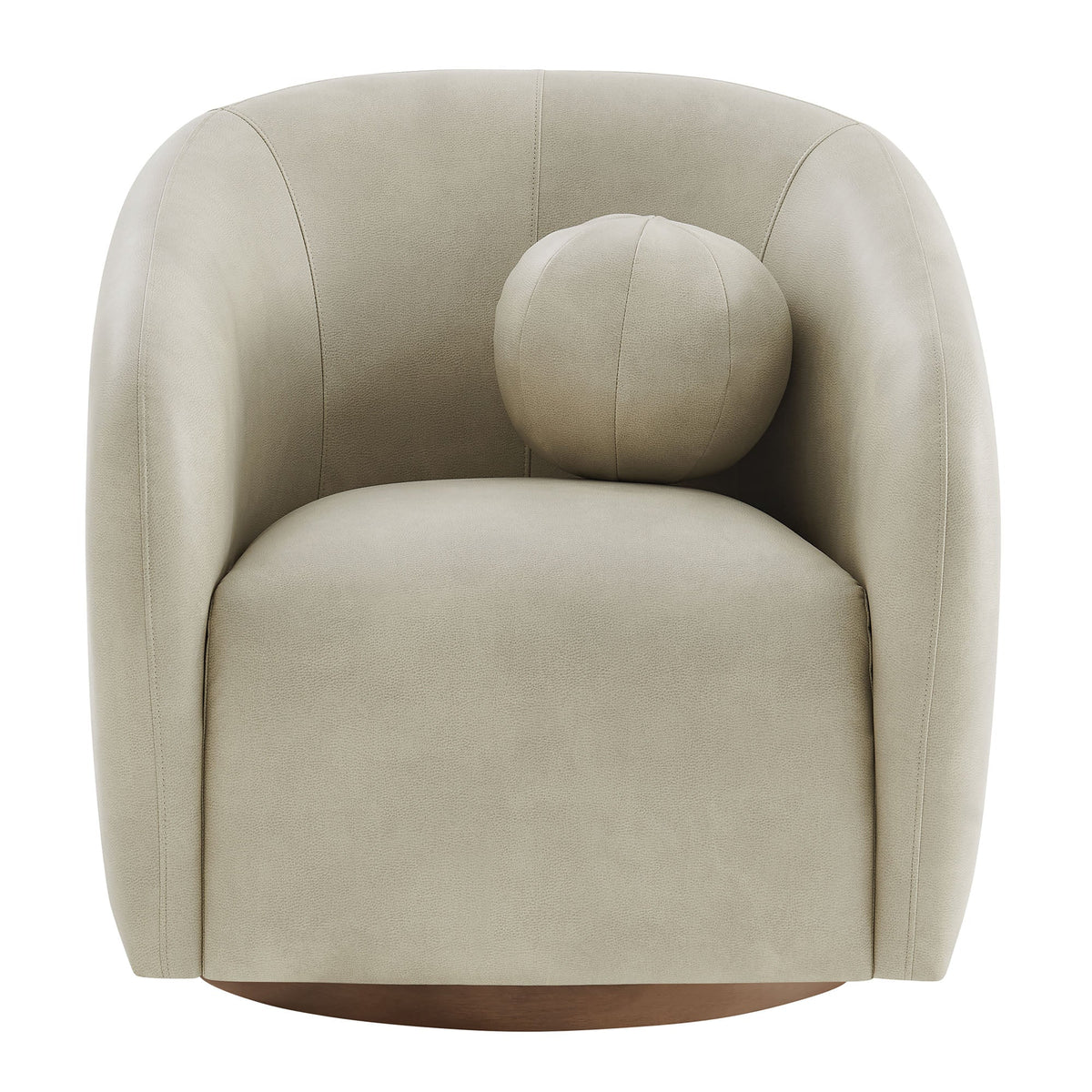 Fauteuil pivotant en cuir végétalien Holland
