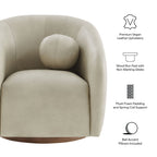 Fauteuil pivotant en cuir végétalien Holland