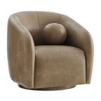 Fauteuil pivotant en cuir végétalien Holland