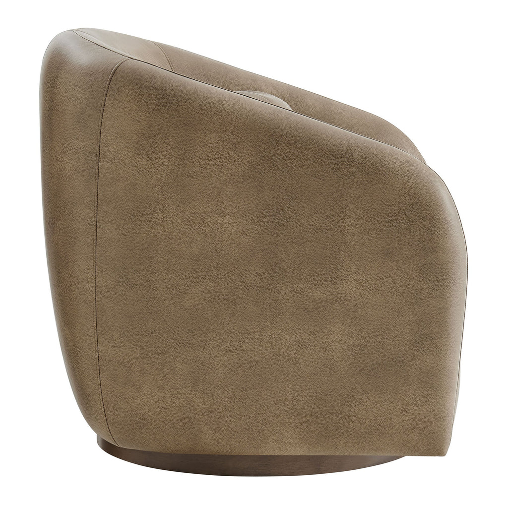 Fauteuil pivotant en cuir végétalien Holland