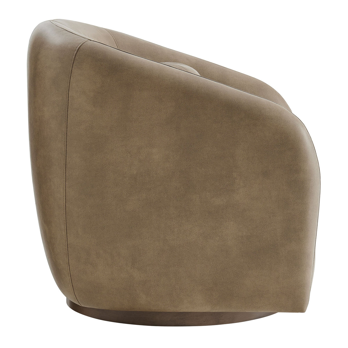 Fauteuil pivotant en cuir végétalien Holland