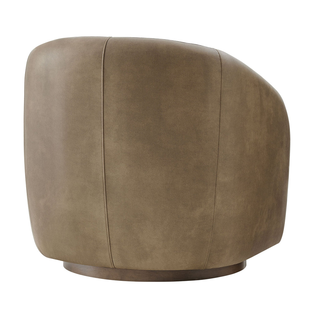 Fauteuil pivotant en cuir végétalien Holland