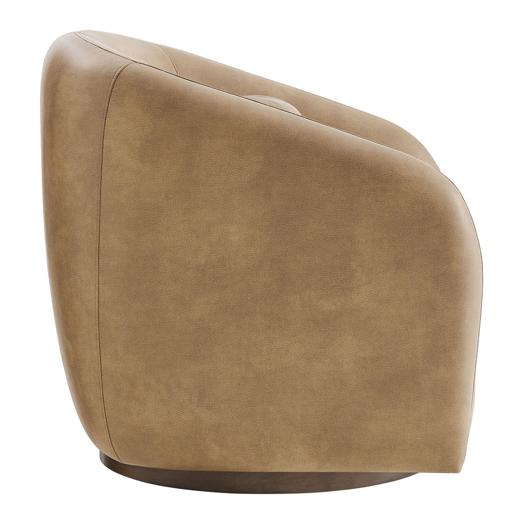 Fauteuil pivotant en cuir végétalien Holland