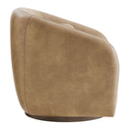 Fauteuil pivotant en cuir végétalien Holland