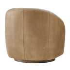 Fauteuil pivotant en cuir végétalien Holland