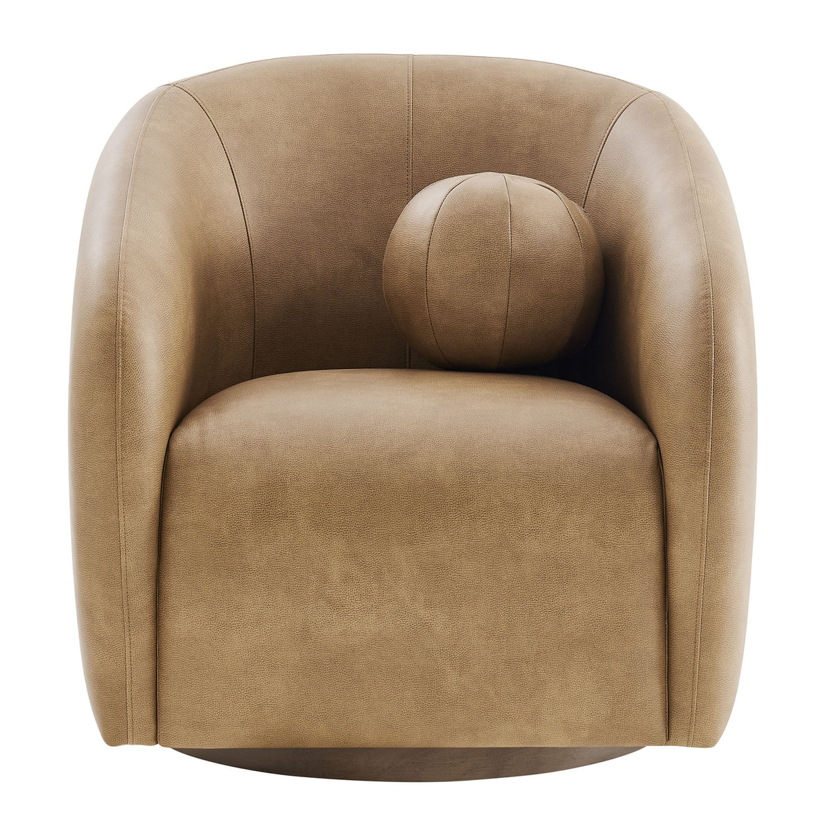 Fauteuil pivotant en cuir végétalien Holland
