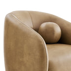 Fauteuil pivotant en cuir végétalien Holland