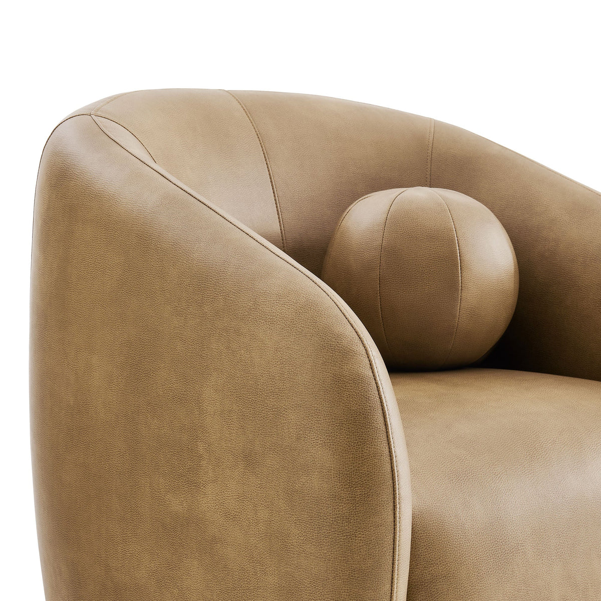 Fauteuil pivotant en cuir végétalien Holland
