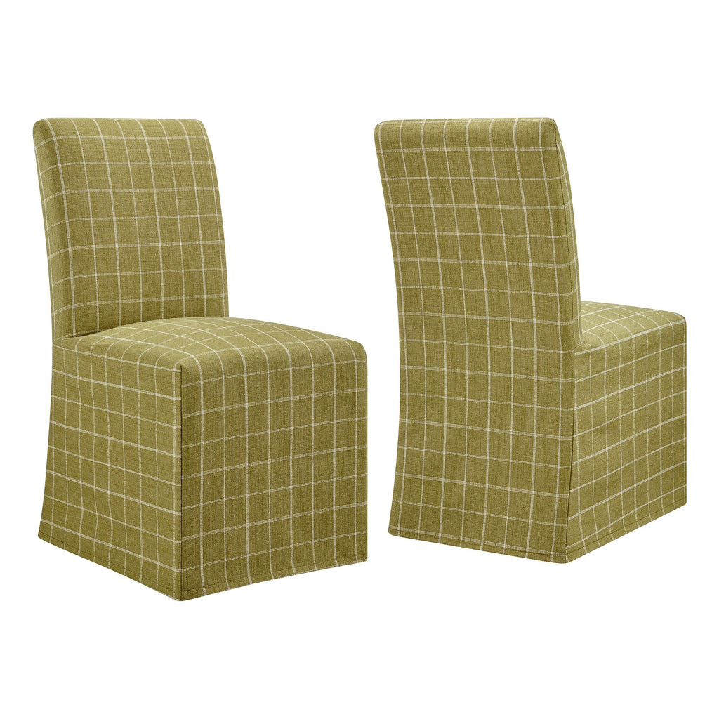 Chaises de salle à manger déhoussables Aster en mélange lin-coton, lot de 2