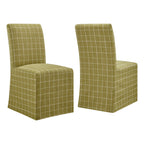 Chaises de salle à manger déhoussables Aster en mélange lin-coton, lot de 2