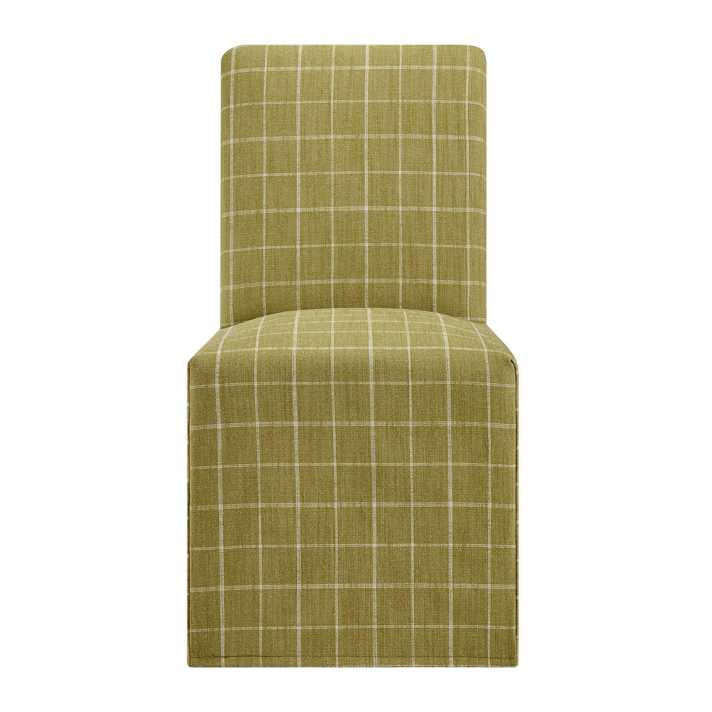 Chaises de salle à manger déhoussables Aster en mélange lin-coton, lot de 2