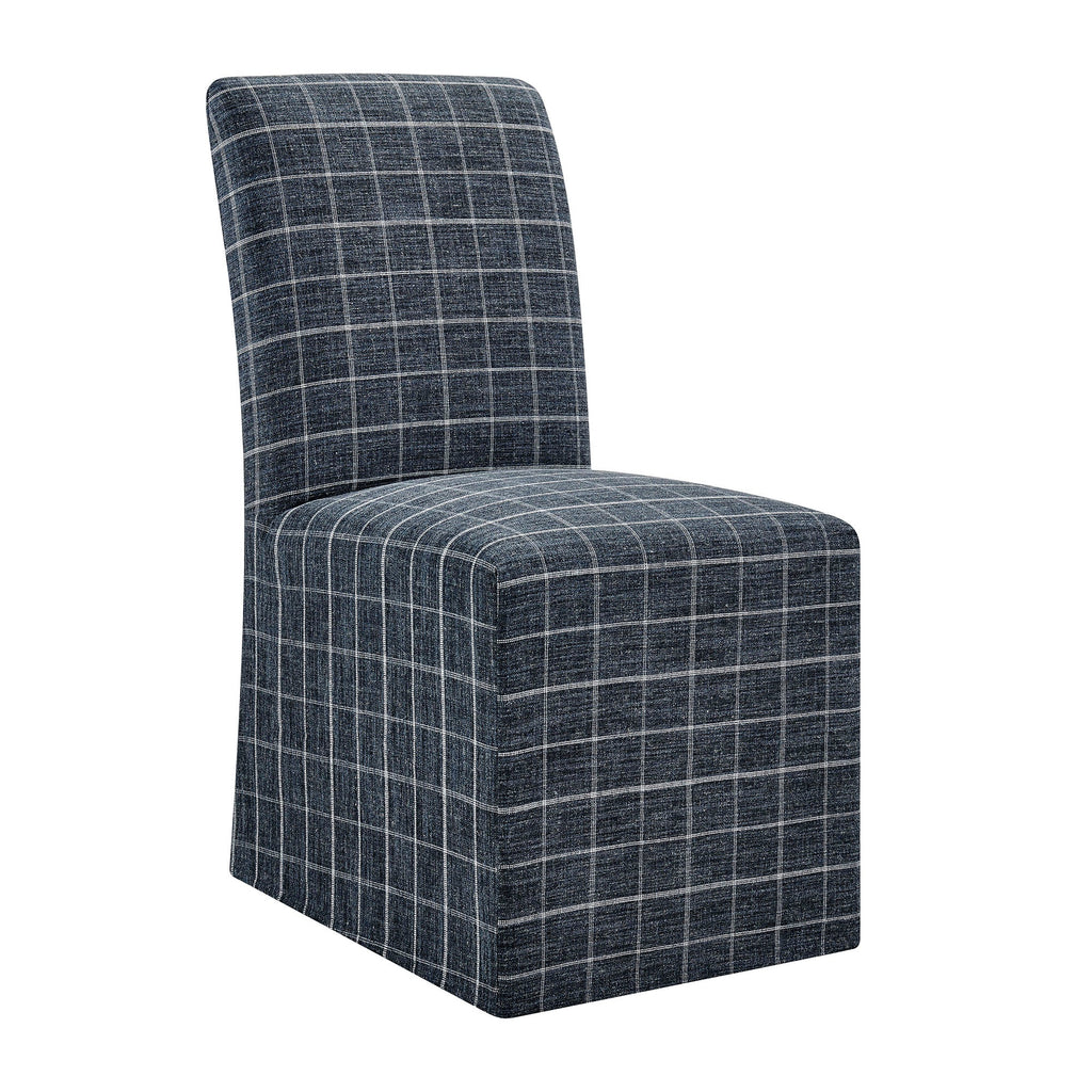 Chaises de salle à manger déhoussables Aster en mélange lin-coton, lot de 2