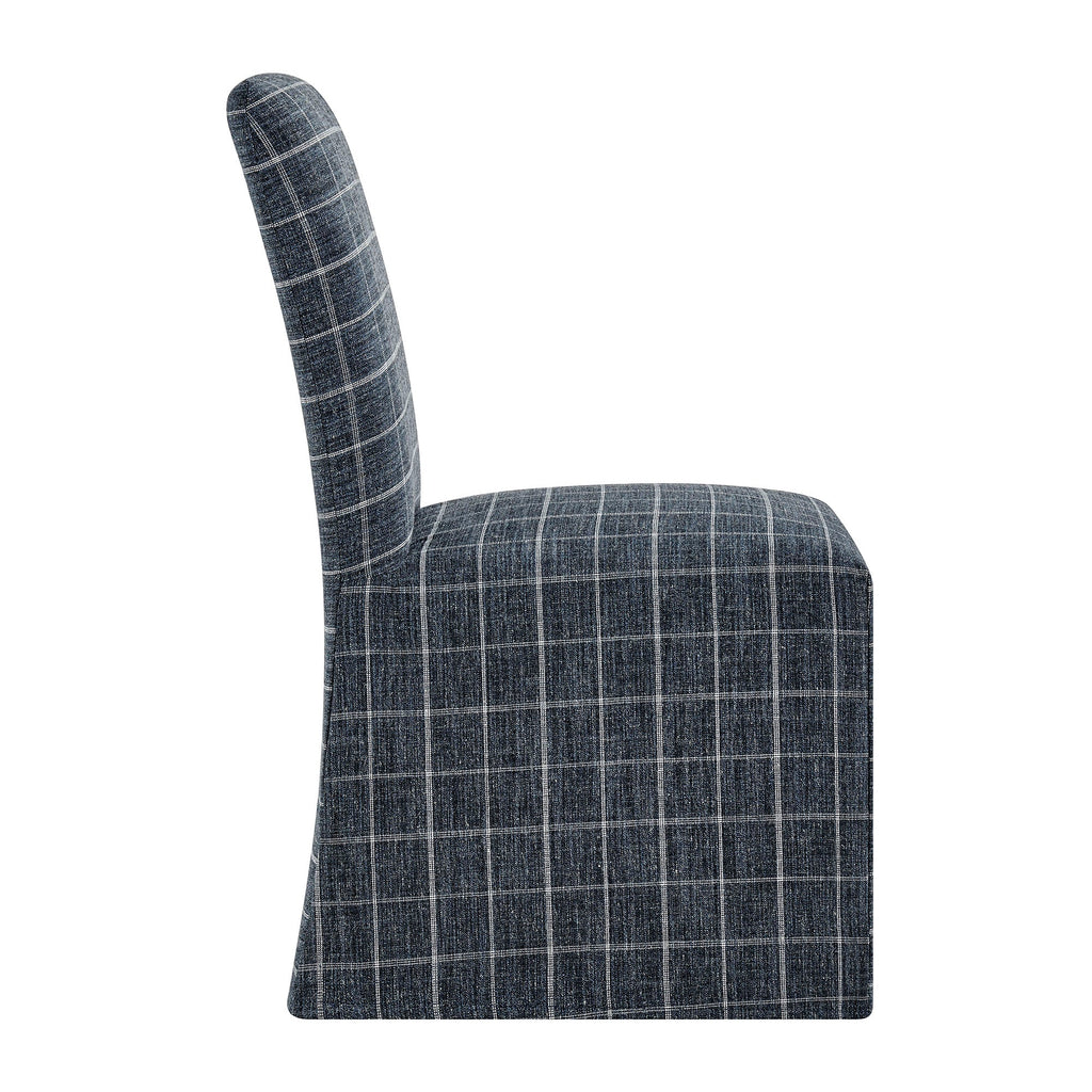 Chaises de salle à manger déhoussables Aster en mélange lin-coton, lot de 2