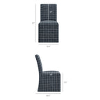 Chaises de salle à manger déhoussables Aster en mélange lin-coton, lot de 2