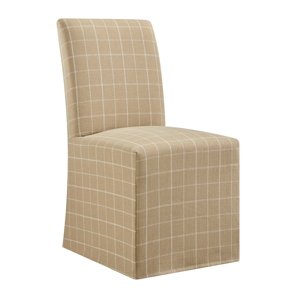 Chaises de salle à manger déhoussables Aster en mélange lin-coton, lot de 2