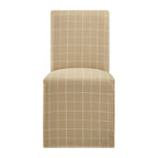 Chaises de salle à manger déhoussables Aster en mélange lin-coton, lot de 2