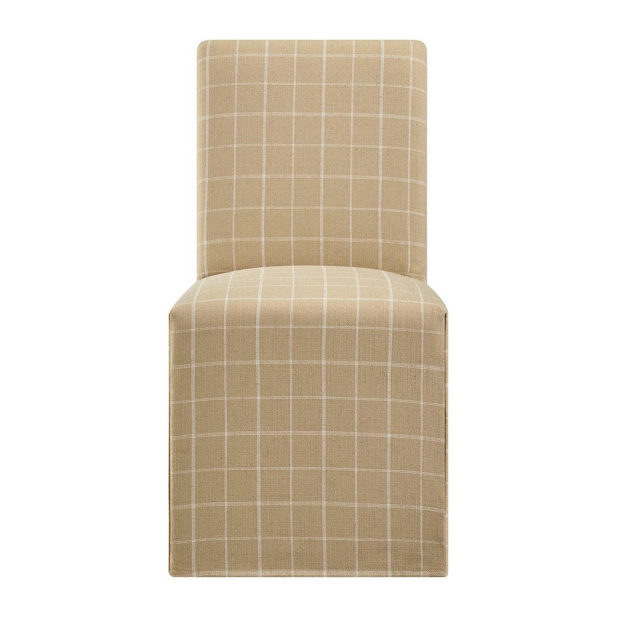 Chaises de salle à manger déhoussables Aster en mélange lin-coton, lot de 2
