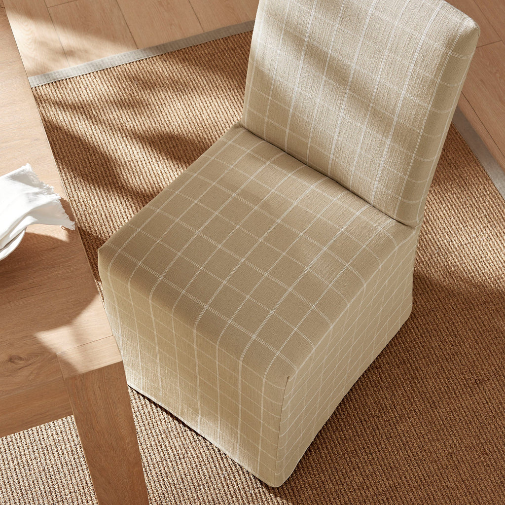 Chaises de salle à manger déhoussables Aster en mélange lin-coton, lot de 2