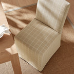 Chaises de salle à manger déhoussables Aster en mélange lin-coton, lot de 2