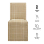 Chaises de salle à manger déhoussables Aster en mélange lin-coton, lot de 2