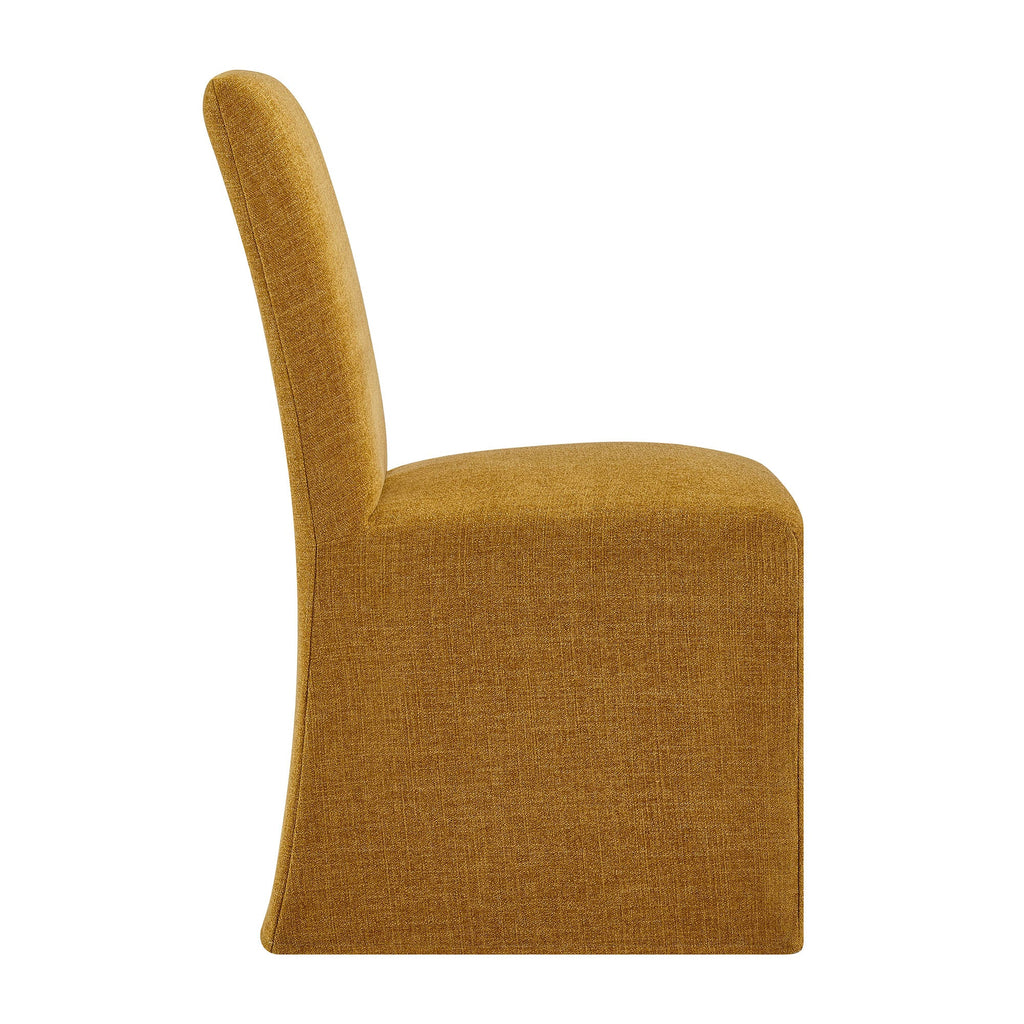 Chaises de salle à manger déhoussables Aster en tissu flammé, lot de 2