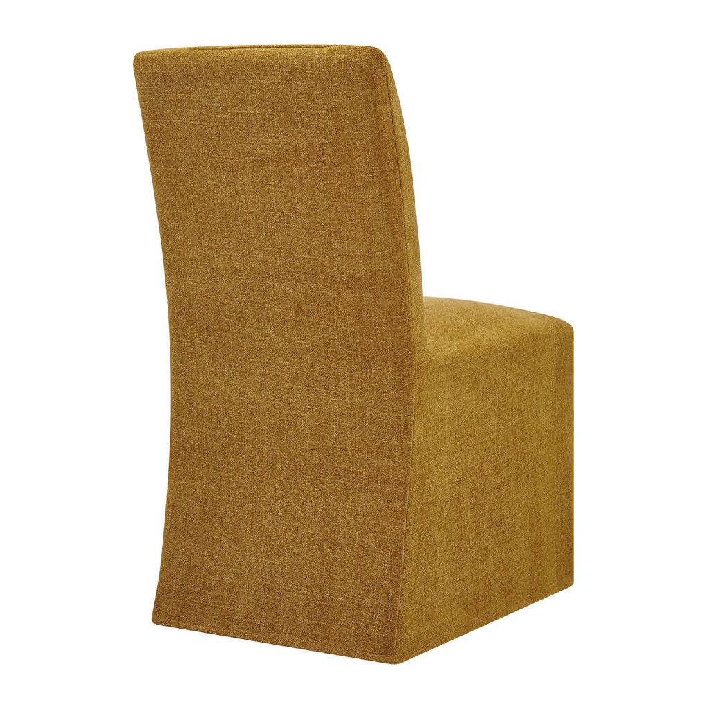 Chaises de salle à manger déhoussables Aster en tissu flammé, lot de 2