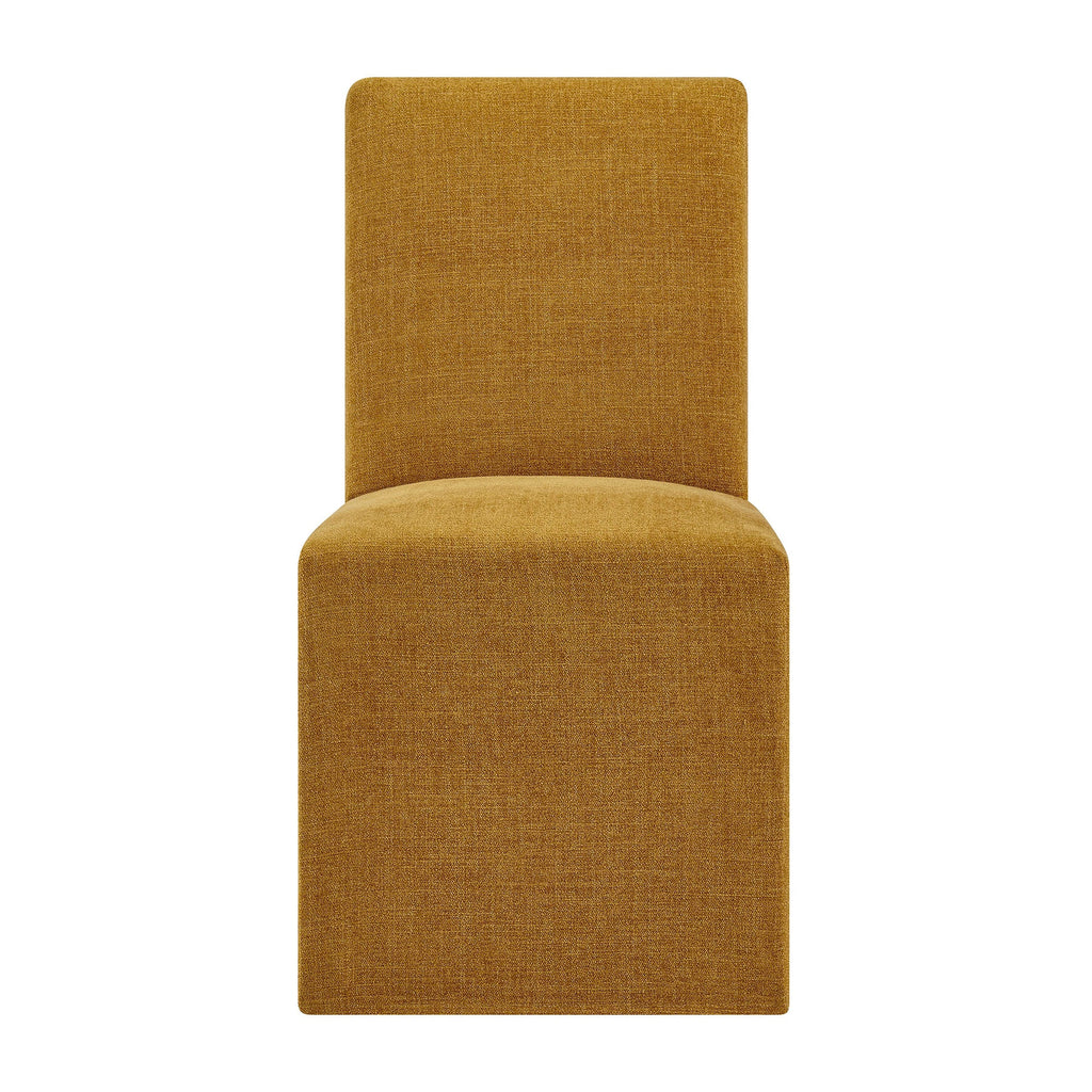 Chaises de salle à manger déhoussables Aster en tissu flammé, lot de 2
