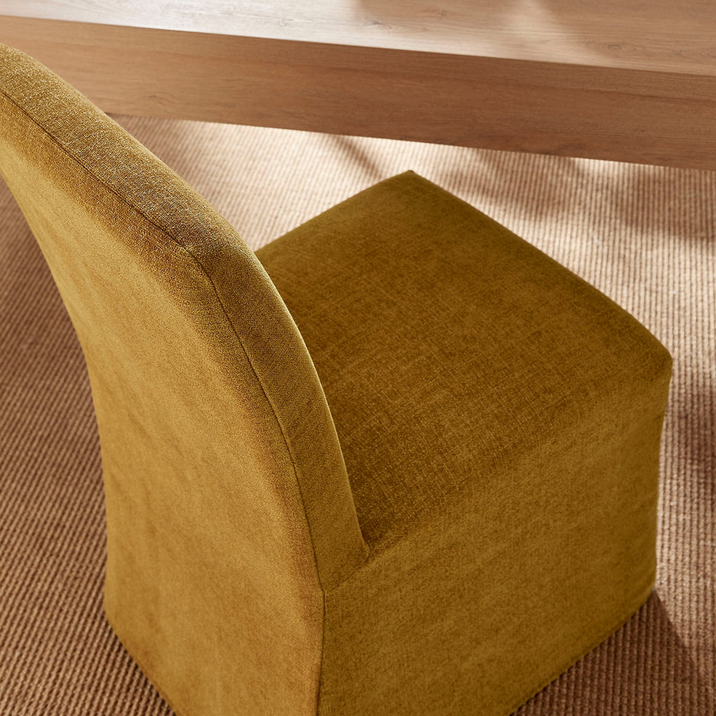 Chaises de salle à manger déhoussables Aster en tissu flammé, lot de 2