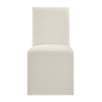 Chaises de salle à manger déhoussables Aster en tissu flammé, lot de 2