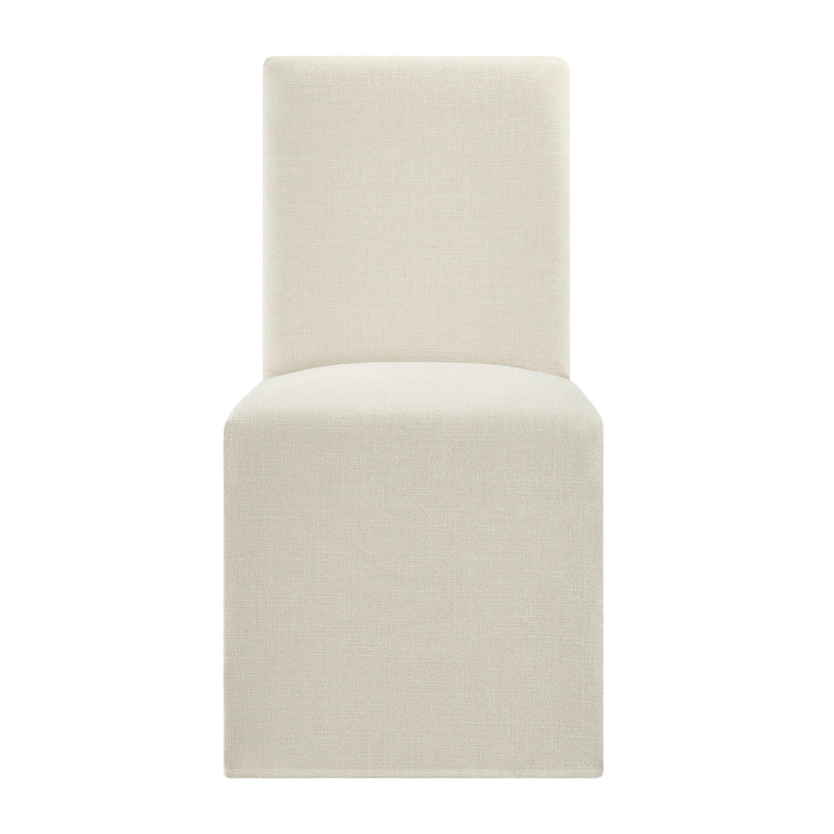 Chaises de salle à manger déhoussables Aster en tissu flammé, lot de 2