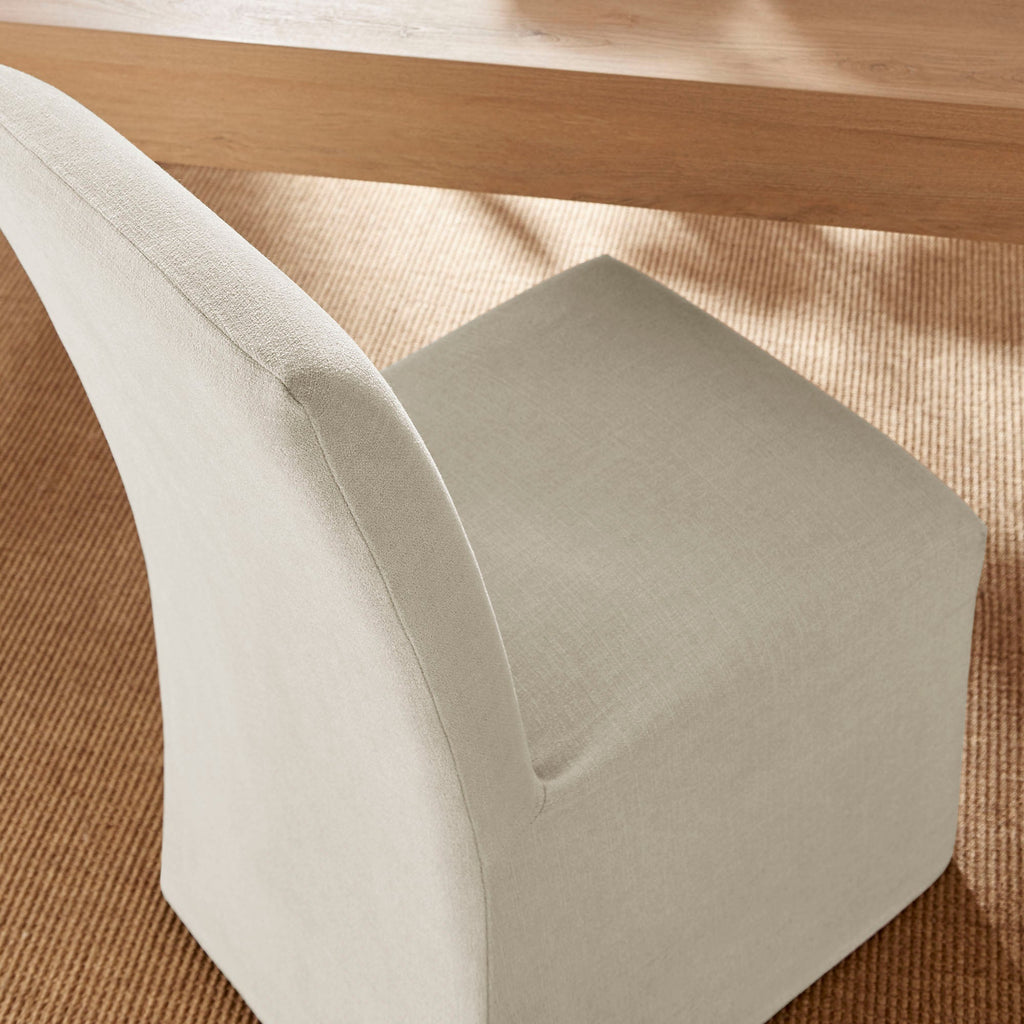 Chaises de salle à manger déhoussables Aster en tissu flammé, lot de 2