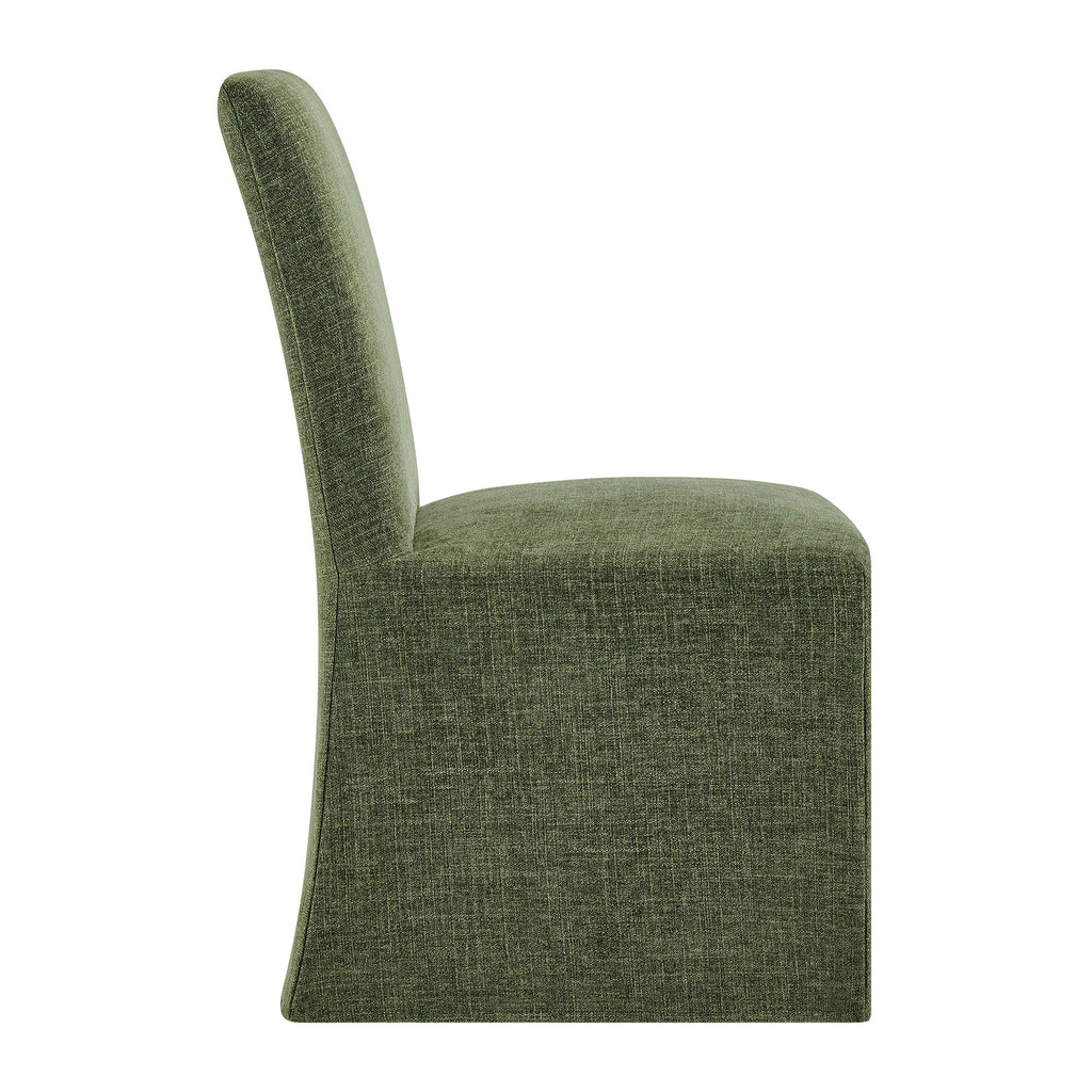 Chaises de salle à manger déhoussables Aster en tissu flammé, lot de 2