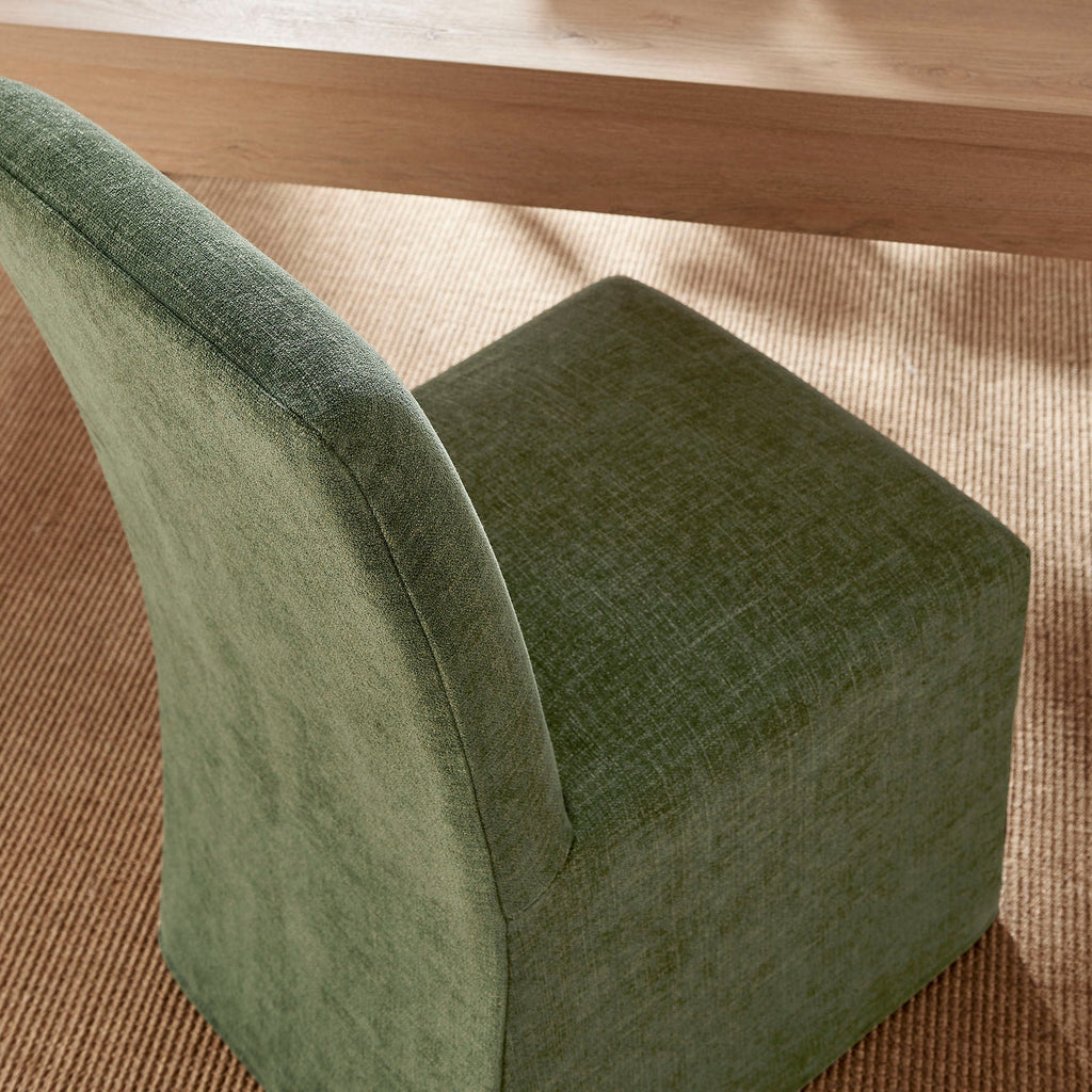 Chaises de salle à manger déhoussables Aster en tissu flammé, lot de 2