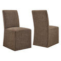 Chaises de salle à manger déhoussables Aster en tissu flammé, lot de 2