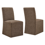 Chaises de salle à manger déhoussables Aster en tissu flammé, lot de 2