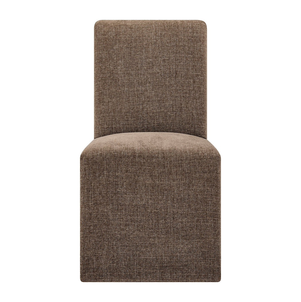 Chaises de salle à manger déhoussables Aster en tissu flammé, lot de 2