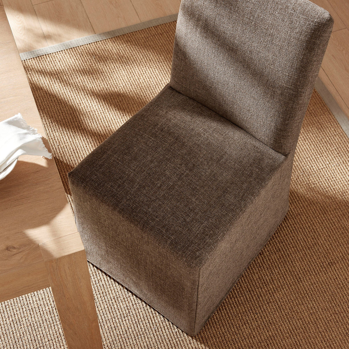 Chaises de salle à manger déhoussables Aster en tissu flammé, lot de 2