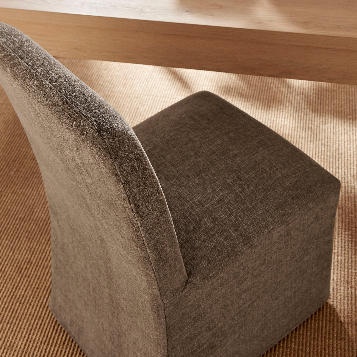 Chaises de salle à manger déhoussables Aster en tissu flammé, lot de 2