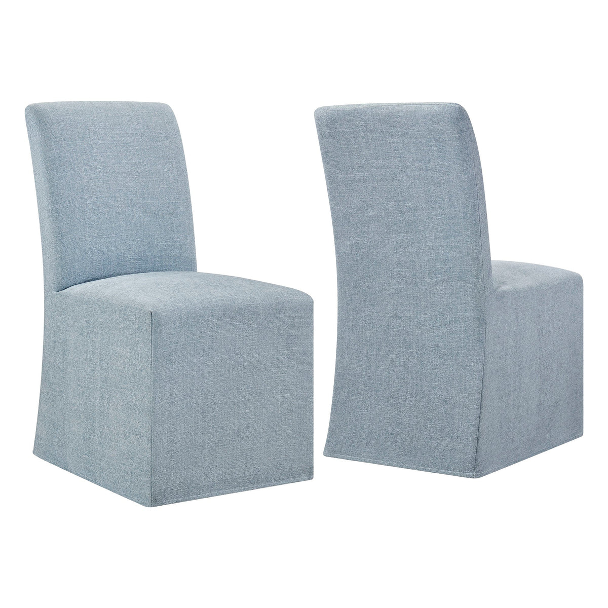 Chaises de salle à manger déhoussables Aster en tissu flammé, lot de 2