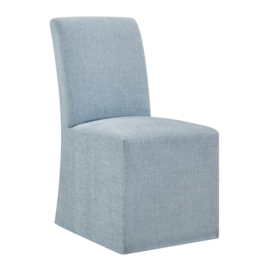 Chaises de salle à manger déhoussables Aster en tissu flammé, lot de 2