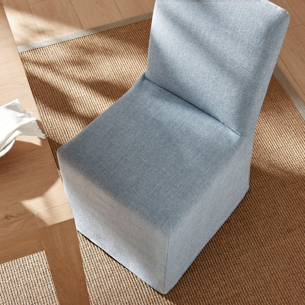 Chaises de salle à manger déhoussables Aster en tissu flammé, lot de 2